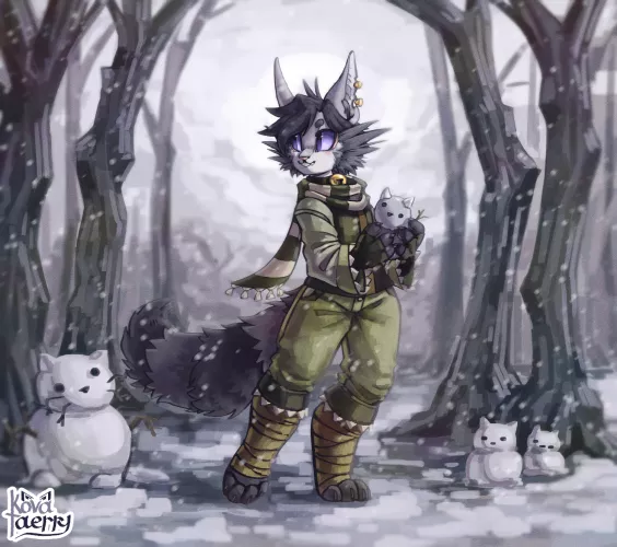[Art by me] Happy winter, happy holidays, happy snowcats!