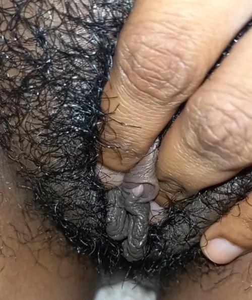 Clit peeping through my HAIRY PUSSY💦💋 FREE ONLY FANS (LINK BELOW)⬇️⬇️ Upcoming video!!