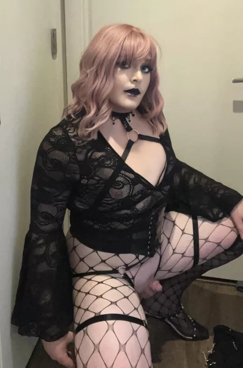 Do these fishnets make my cock look small?