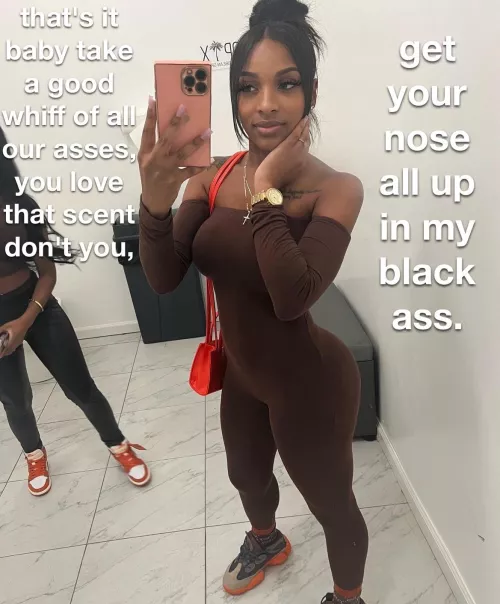 Get your face into her ass loser!