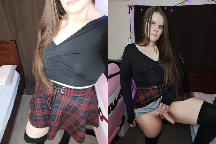 I have a surprise under my skirt and I know you wanna see 😳