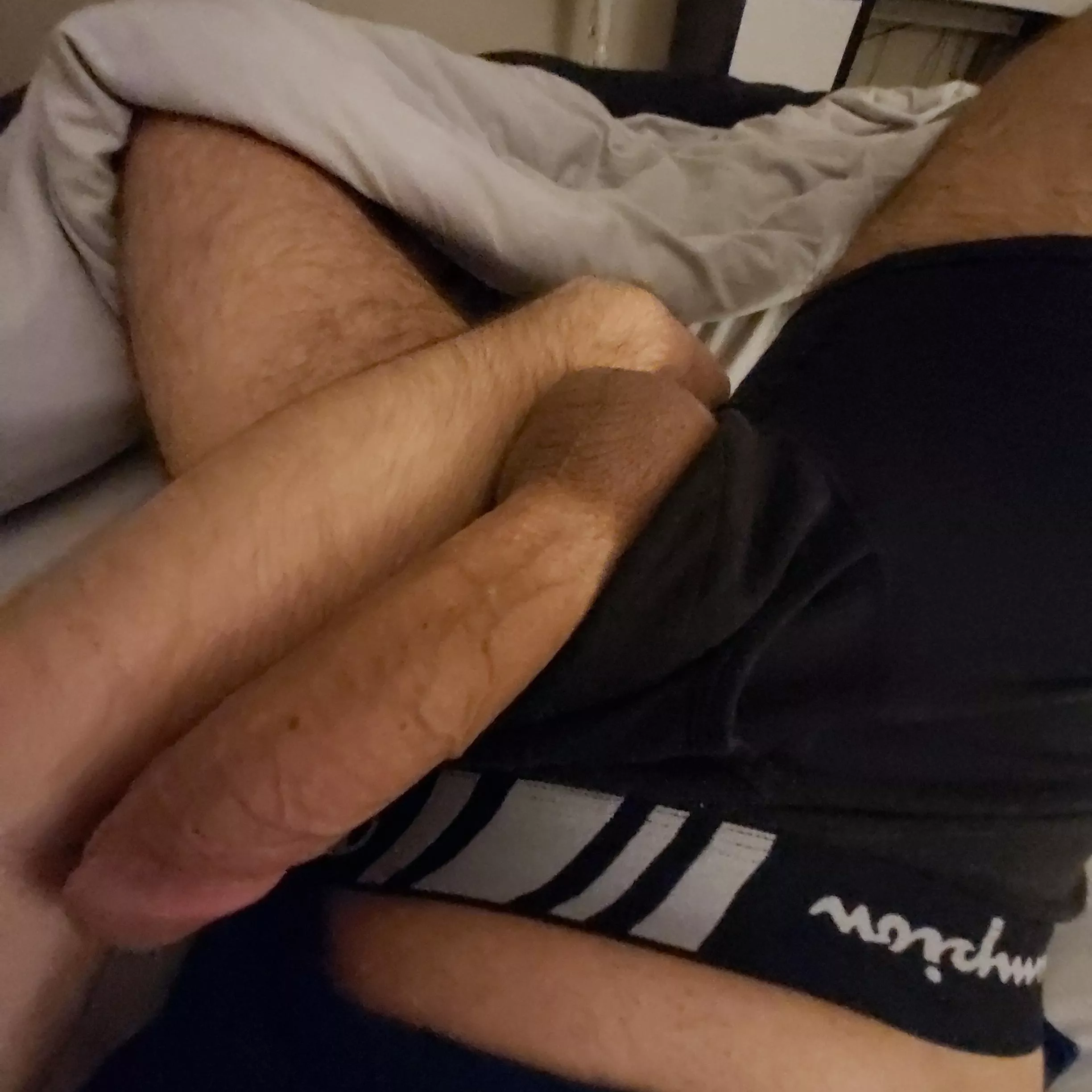 I love relaxing at home with my dick out
