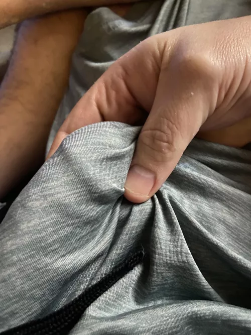 I love the way my cock feels through my shorts