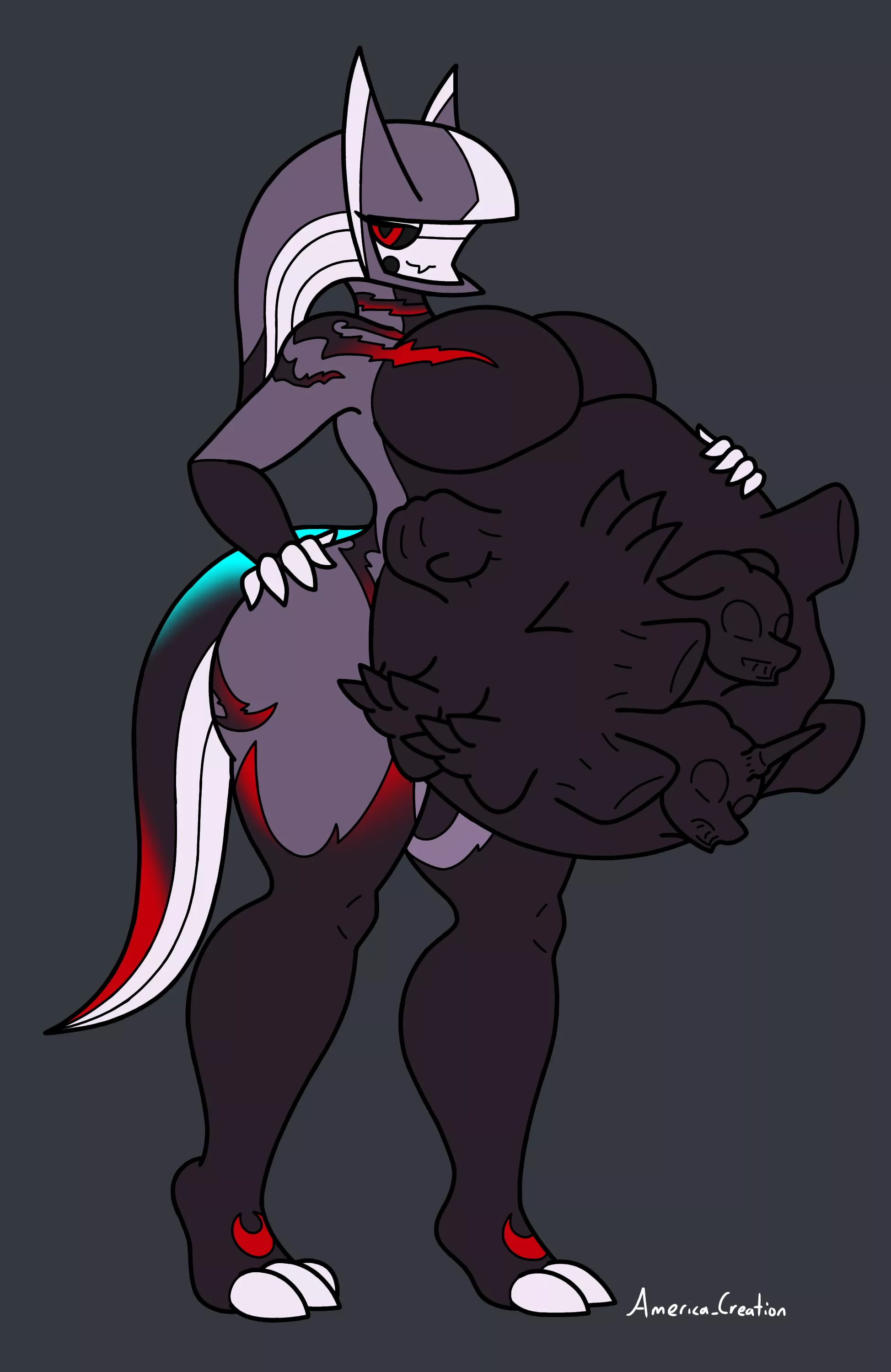 {image} Vore piece of my adopt, art by Arceus_Tummy on twitter. Image is safe vore