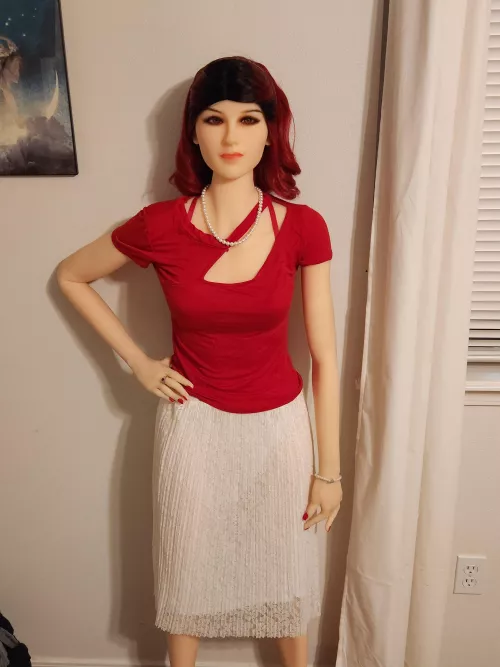 Katie got all dressed up and is now giving me some attitude. Did I forget her birthday? I could be spending the night on the couch.