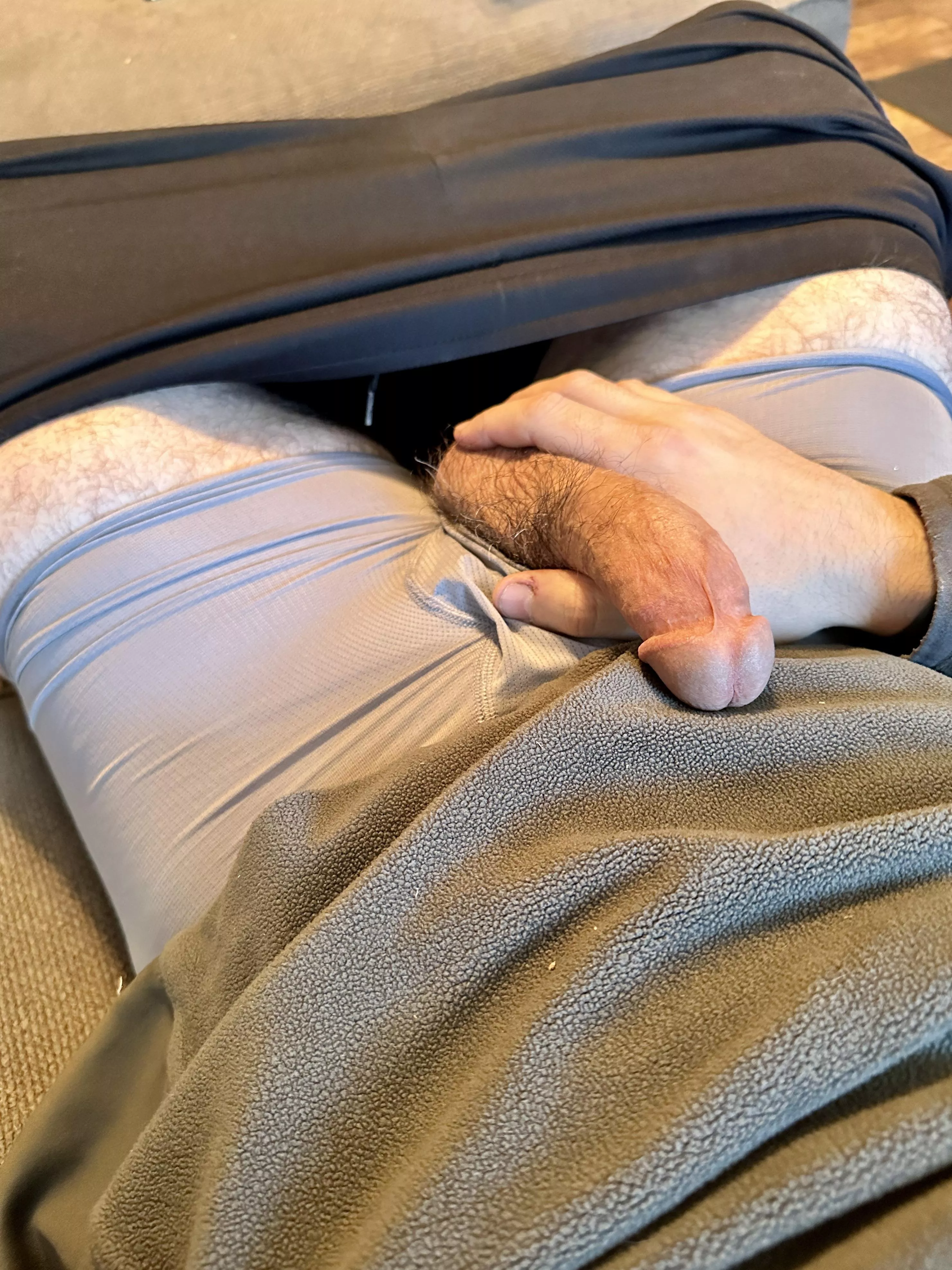 Letting it out on a break from cleaning