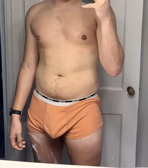 Love being in underwear around friends and in the locker room to see them staring at my huge bulge.