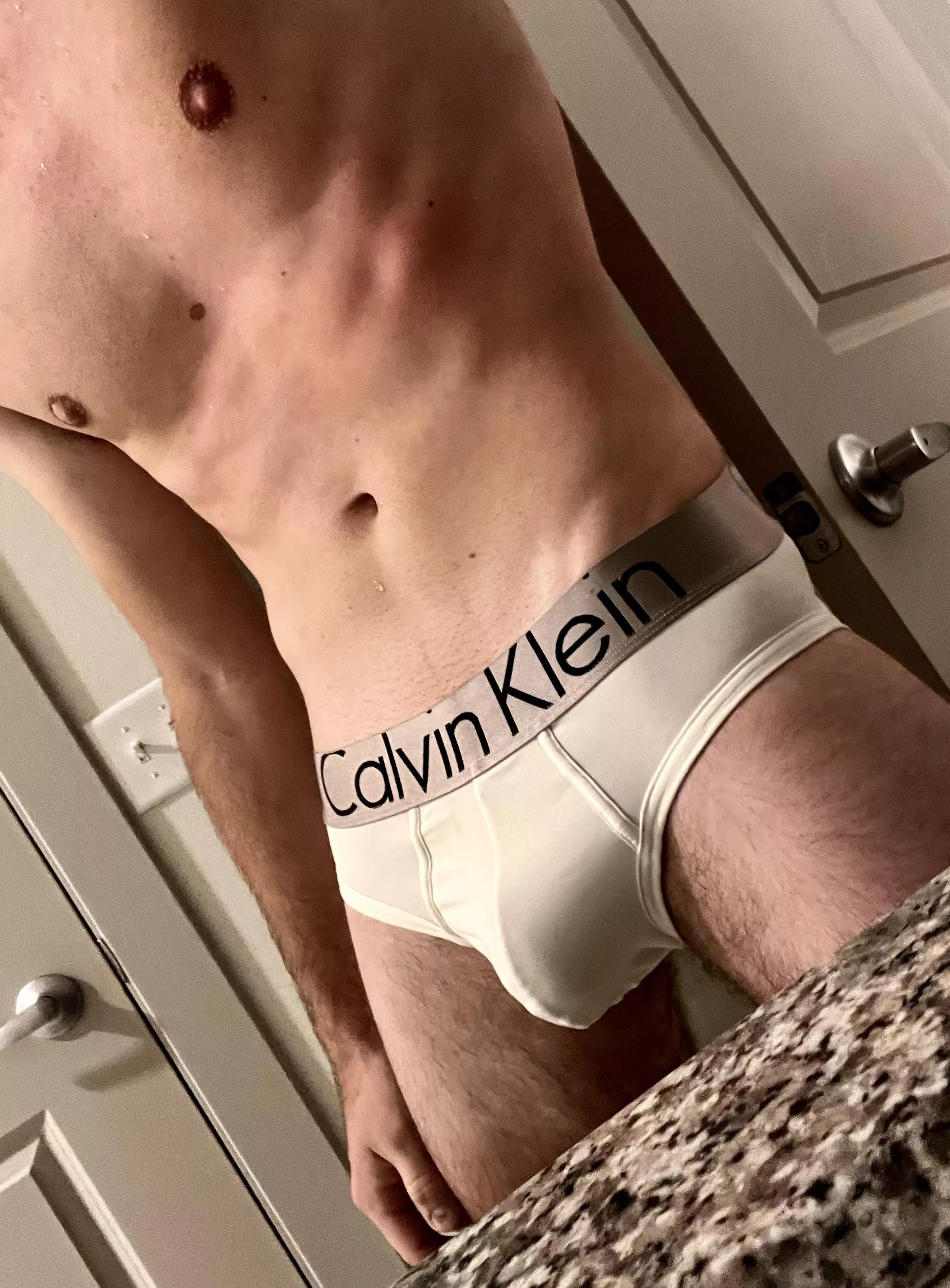 My sweaty white Calvins