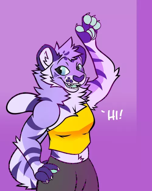 Nice tiggy girl (Art by @LakkiTheFox)