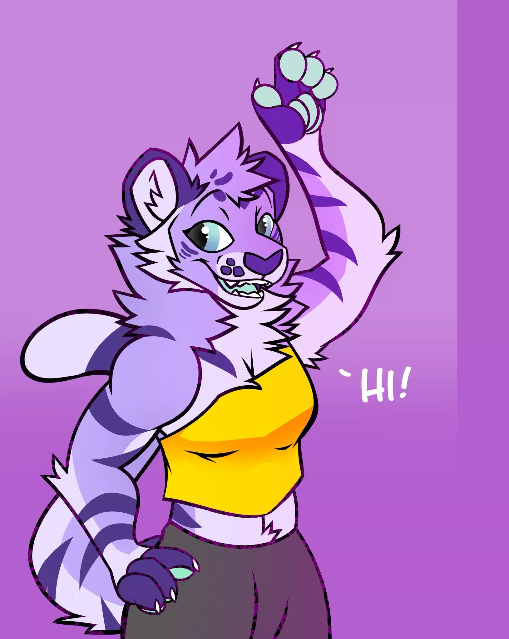 Nice tiggy girl (Art by @LakkiTheFox)