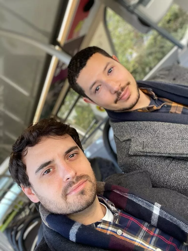 On the bus so we can drink lots for date day.