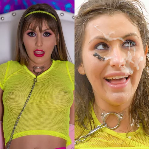 Paige Owens. From mouth open to be sexy. To mouth open from surprise.