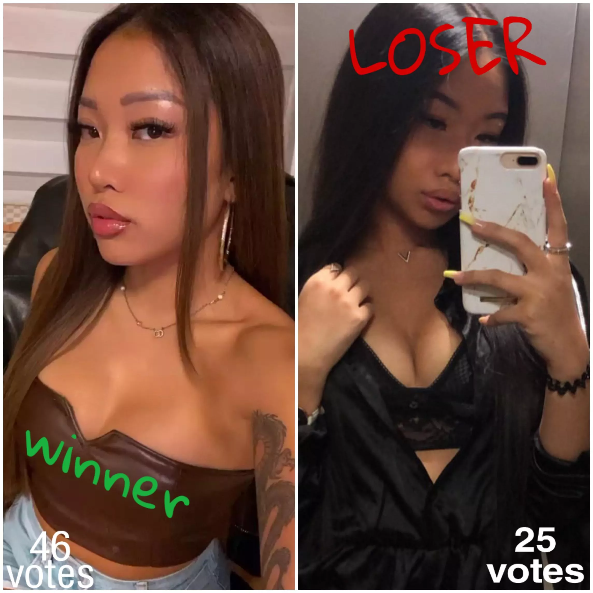 pick between my friend and me - results