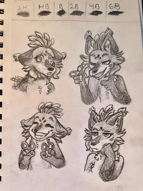 Practicing expressions with my gal Kiara!