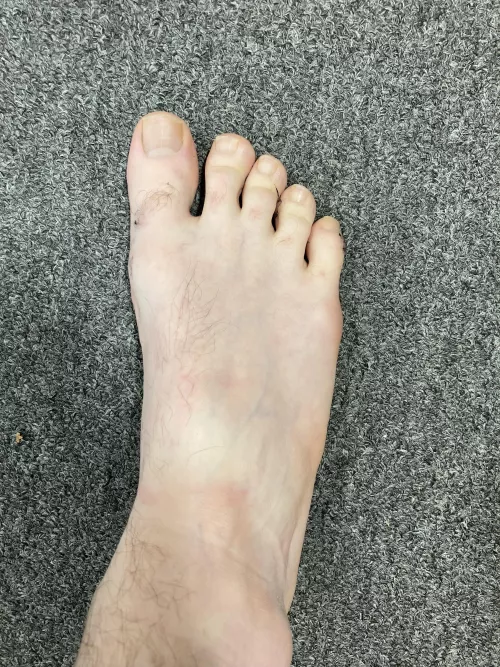 Resting my sweaty feet at work