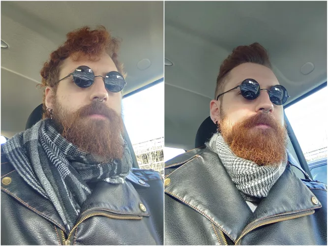 rolling up to the barber vs leaving said barber