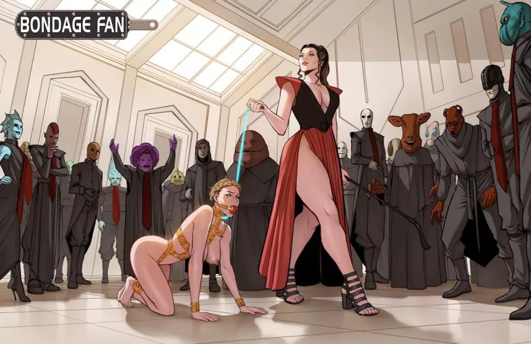 The captured princess is showed to the people