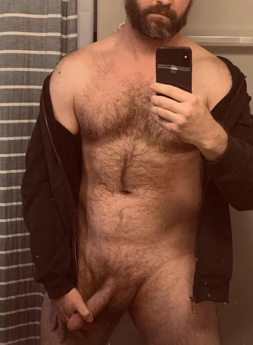 This hoodie is terrible, doesn’t cover my dick at all