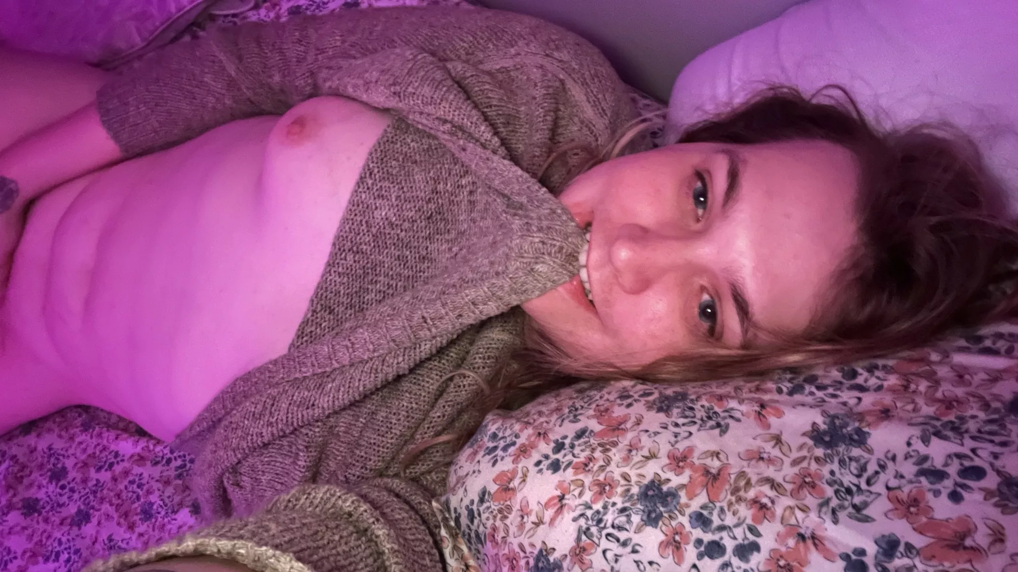 Trying to be cute and sexy.