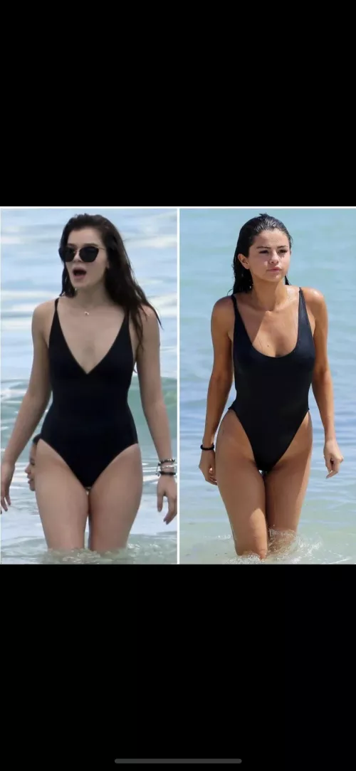 Two hot female celeb But one has bigger tits. Who do you prefer and why? Hailee or Selena?