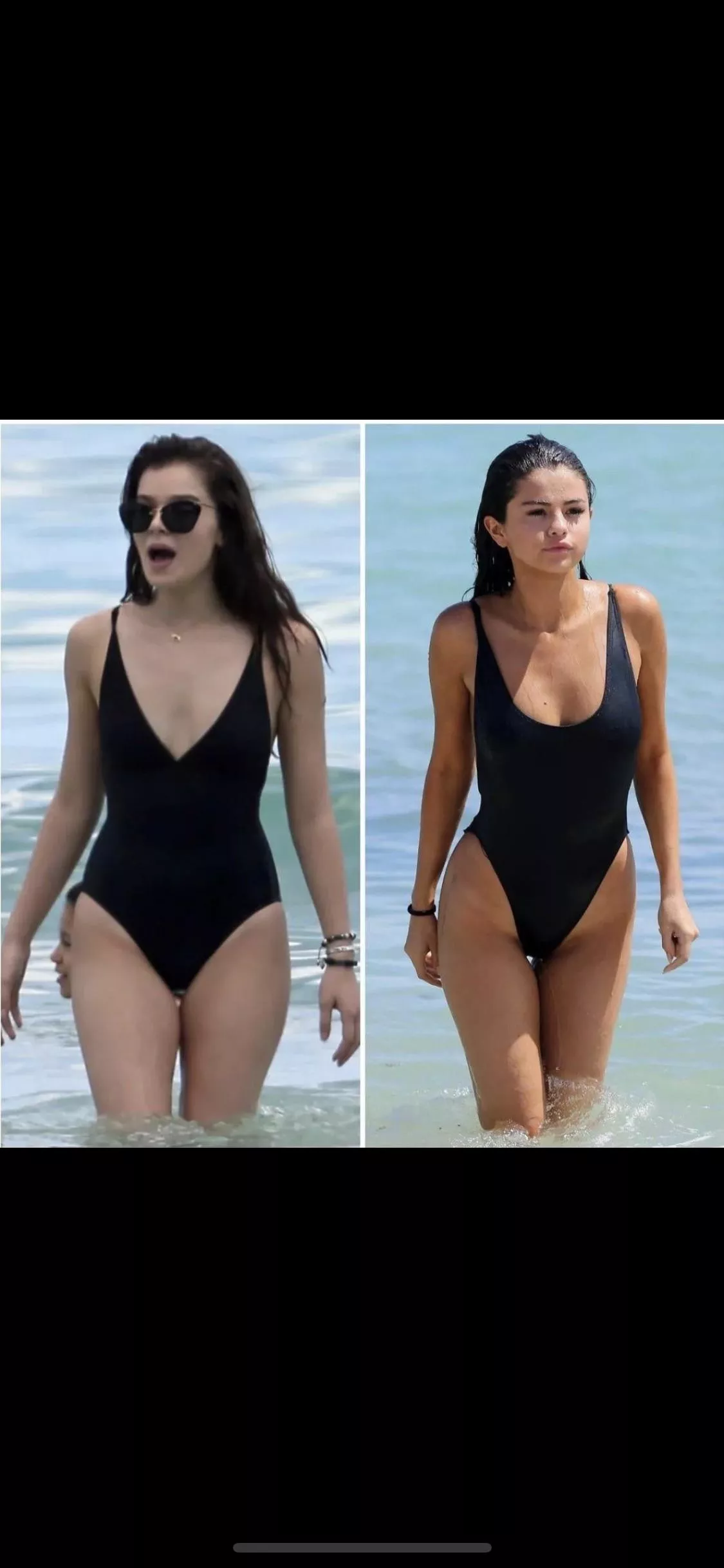 Two hot female celeb But one has bigger tits. Who do you prefer and why? Hailee or Selena?