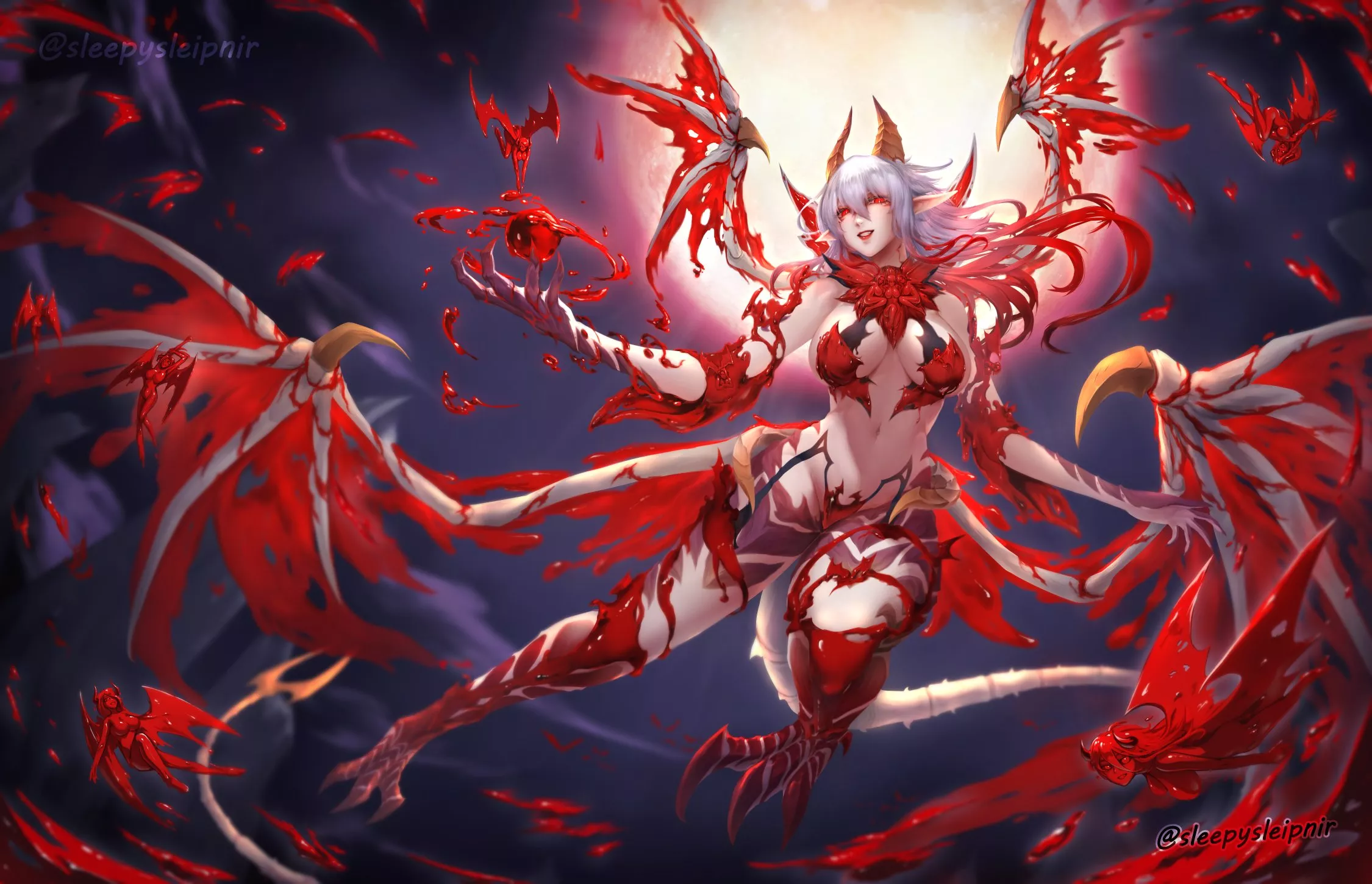 Vampire Dragon by @SleepySleipnir