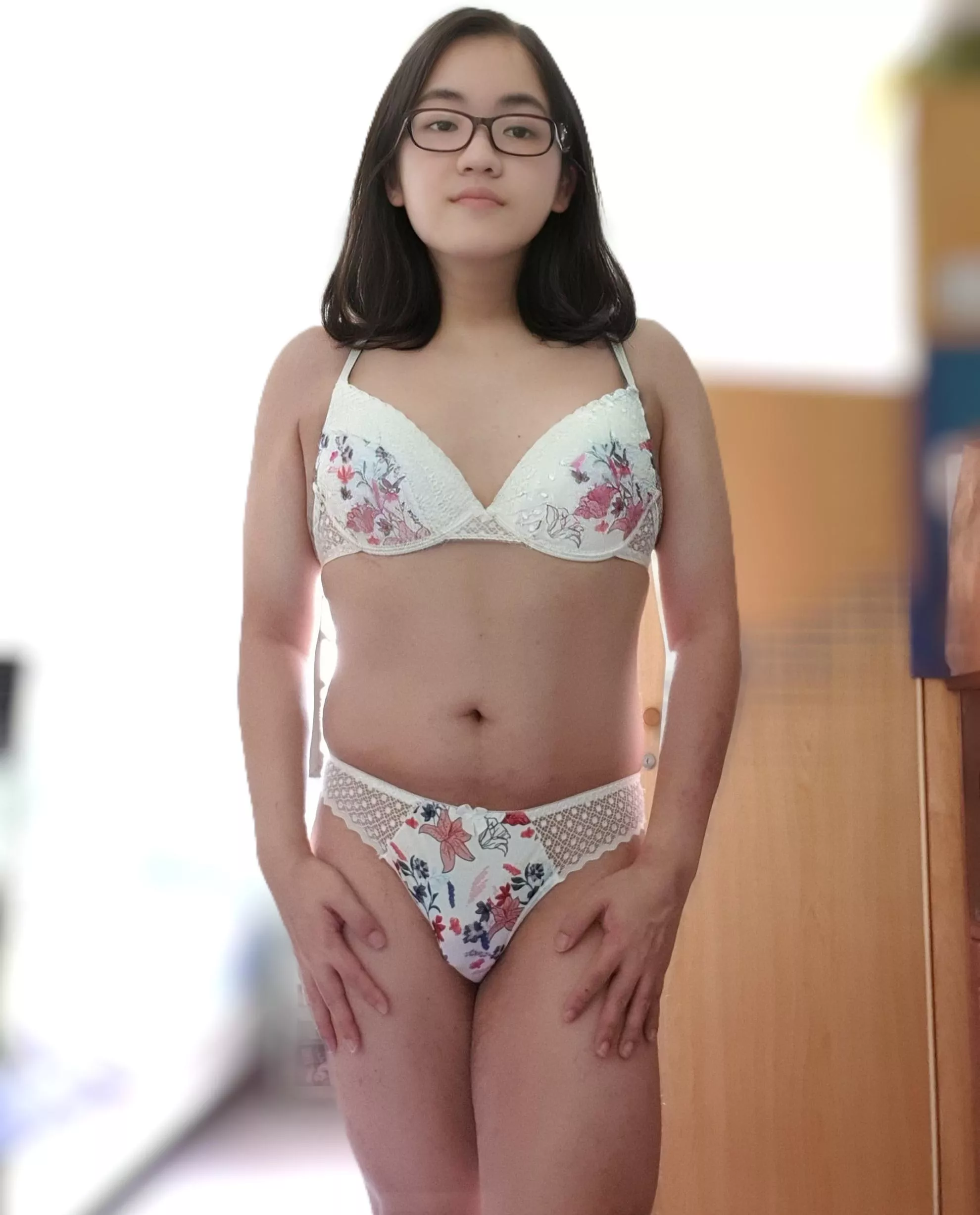 Wearing beautiful lingerie like this just makes me hard.