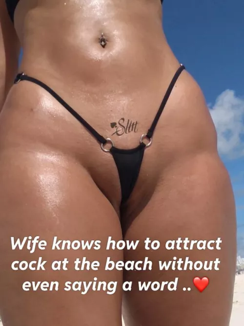 Wife knows how to attract cock