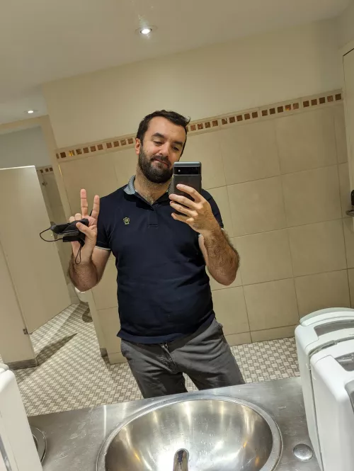 Bored at work hiding in the washroom. Distractions welcomed