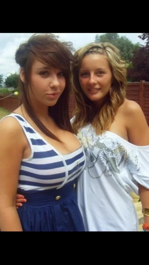 Busting out of her top