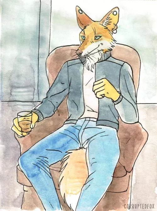 Chilling Coyote - Commission for Official_iFurry (Art by me)