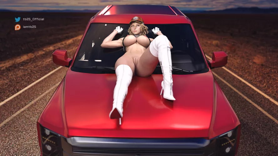 Cindy Aurum Chilling on Truck (TB25)