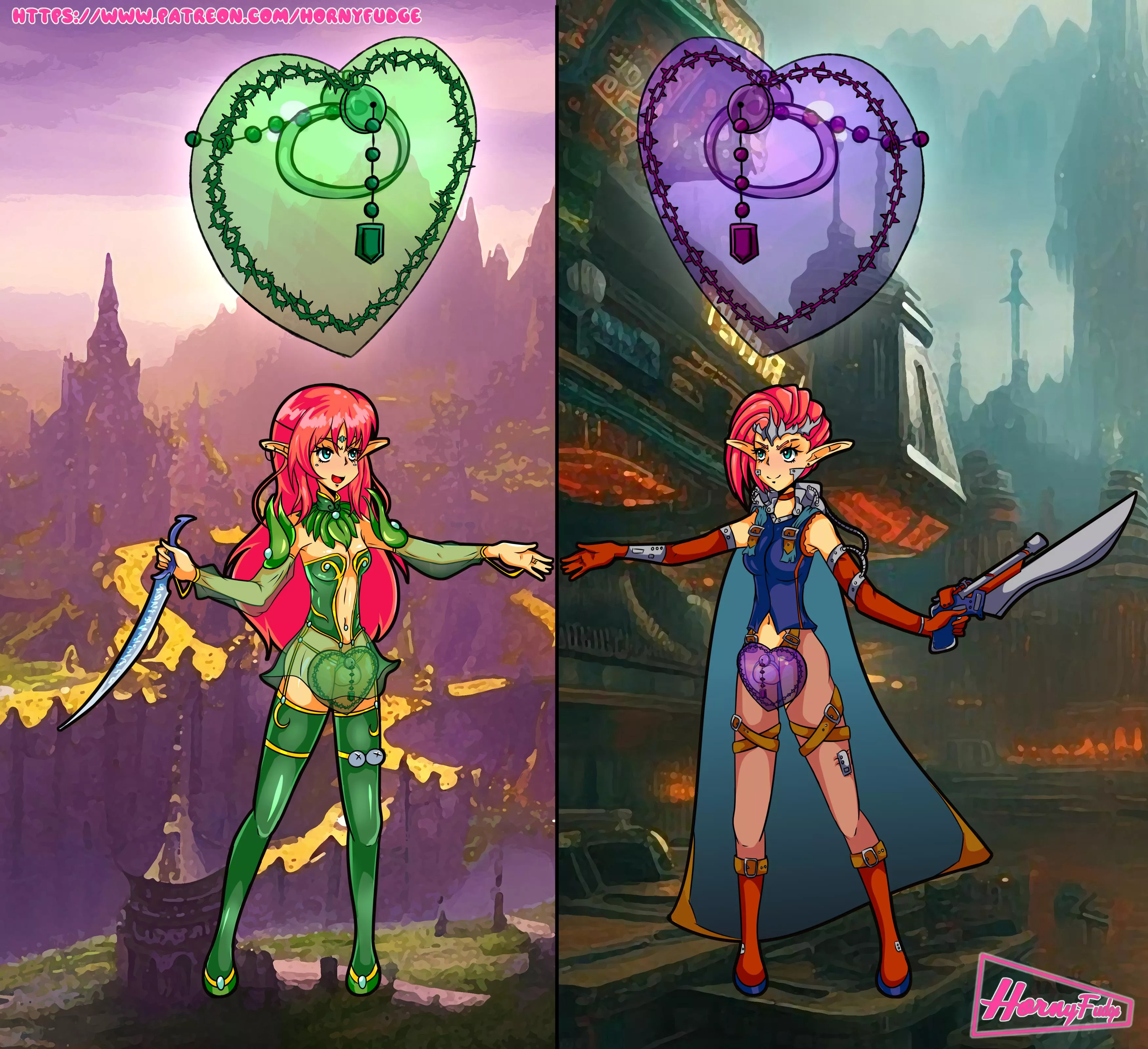 Elf twins [HornyFudge, OCs]