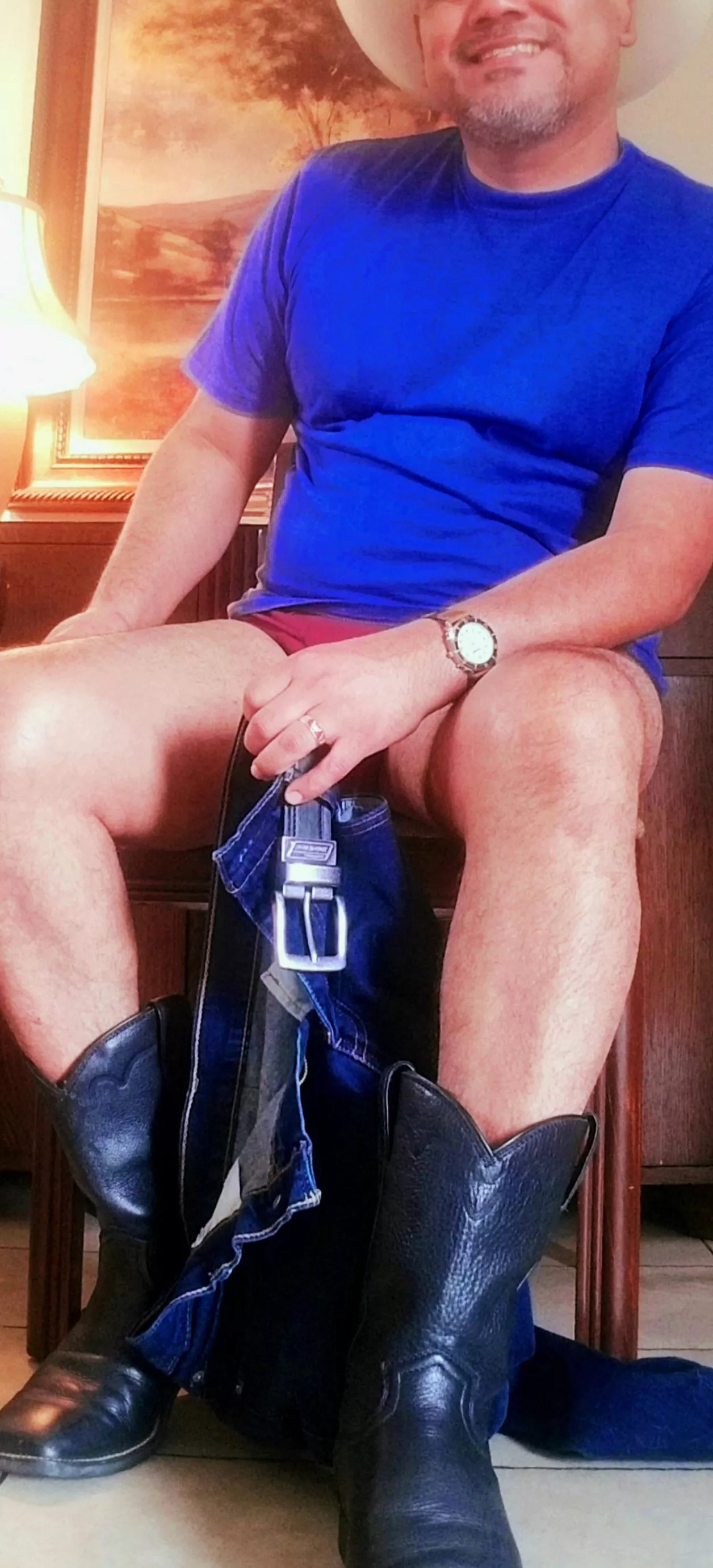 glad you home...help me with my boots