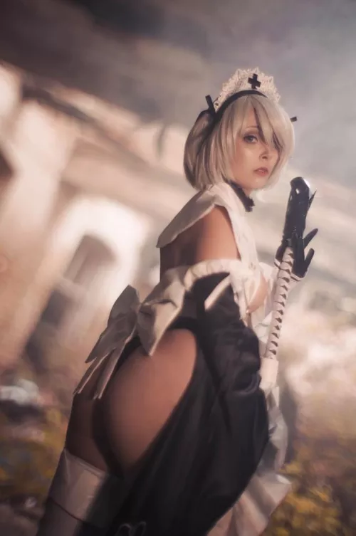 Holy service 2B, design from dishwasher, Cosplay by Christine_usi