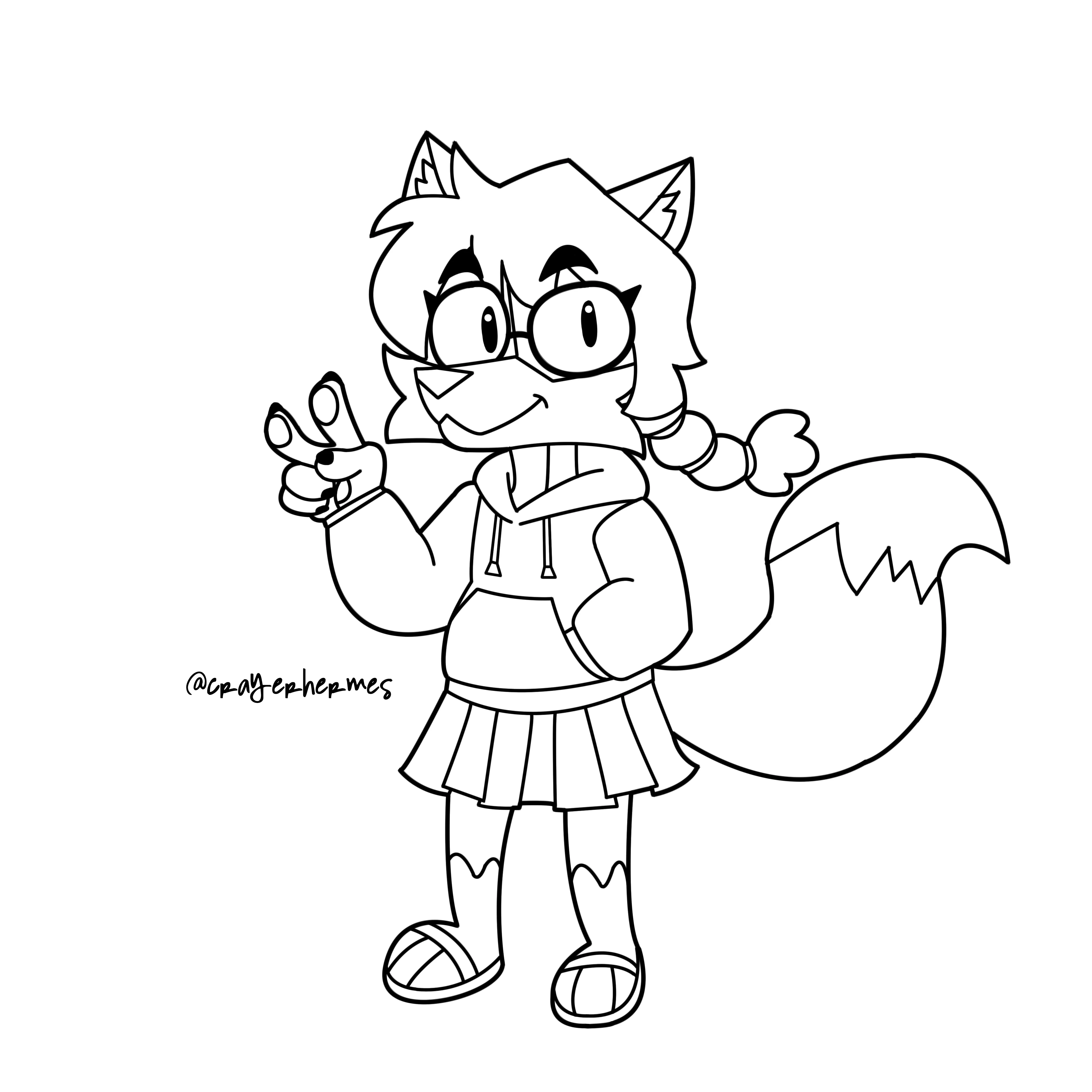 I made a young version of one of my characters to get out of my creative block, I was inspired by the classic Amy Rose for the idea, I hope you like it