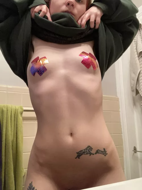 I’m wearing a surprise under my hoodie today