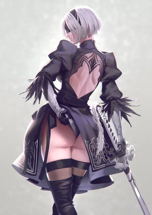 Just a peek of 2B's cheek (moruga)