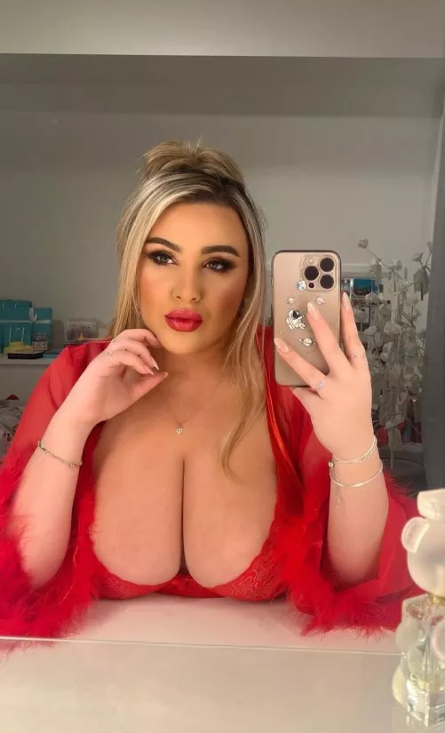 Laura showing off the goods