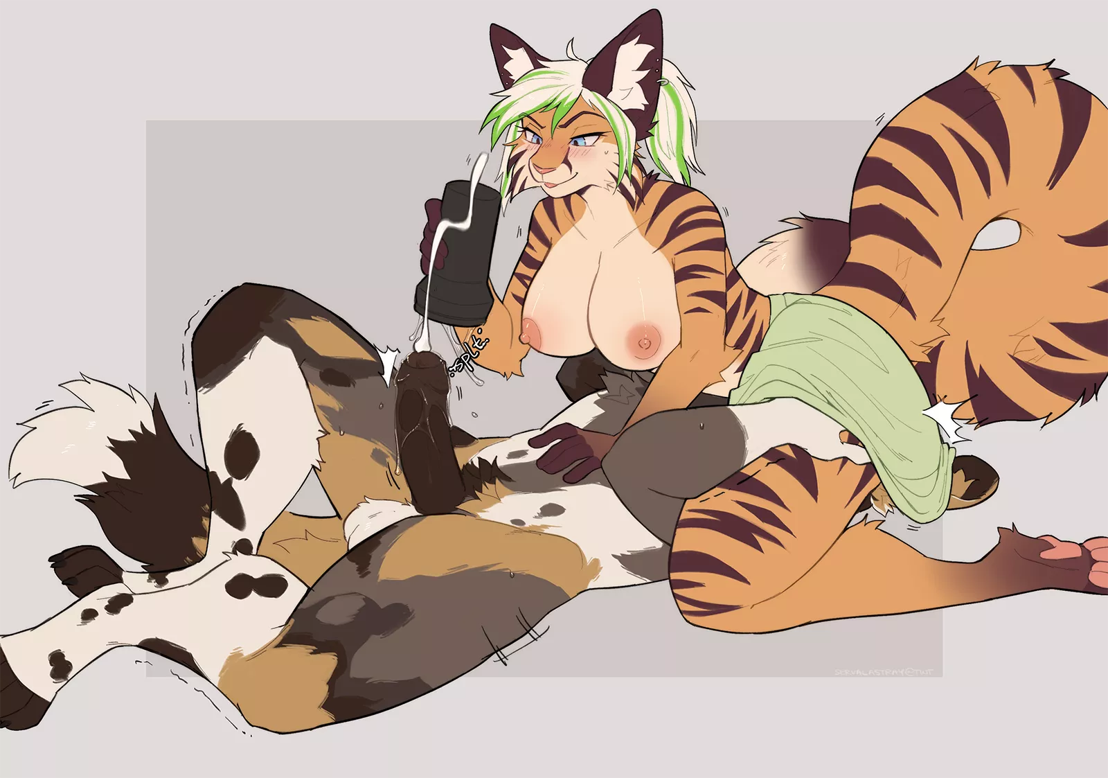 *Muffled orgasm noises* [FM] (strayservals)