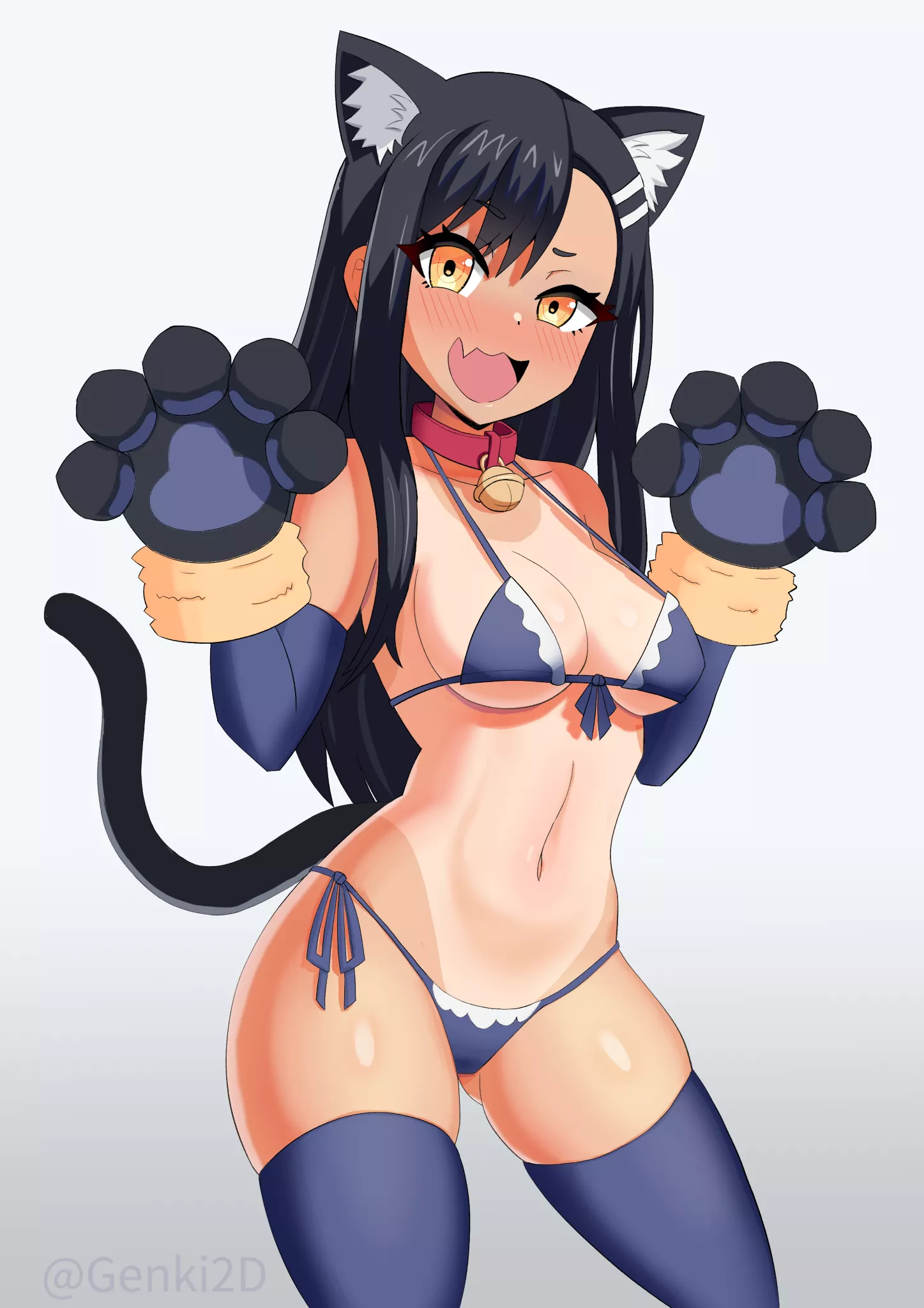Nagatoro in a nekokini (By Genki2D) [Please Don't Bully Me, Nagatoro]
