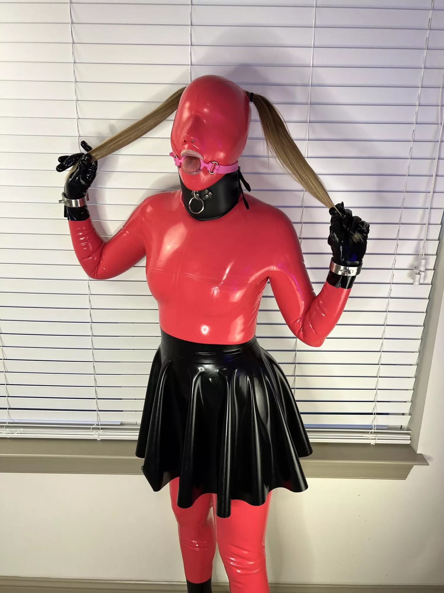 Ring gagged rubber doll
