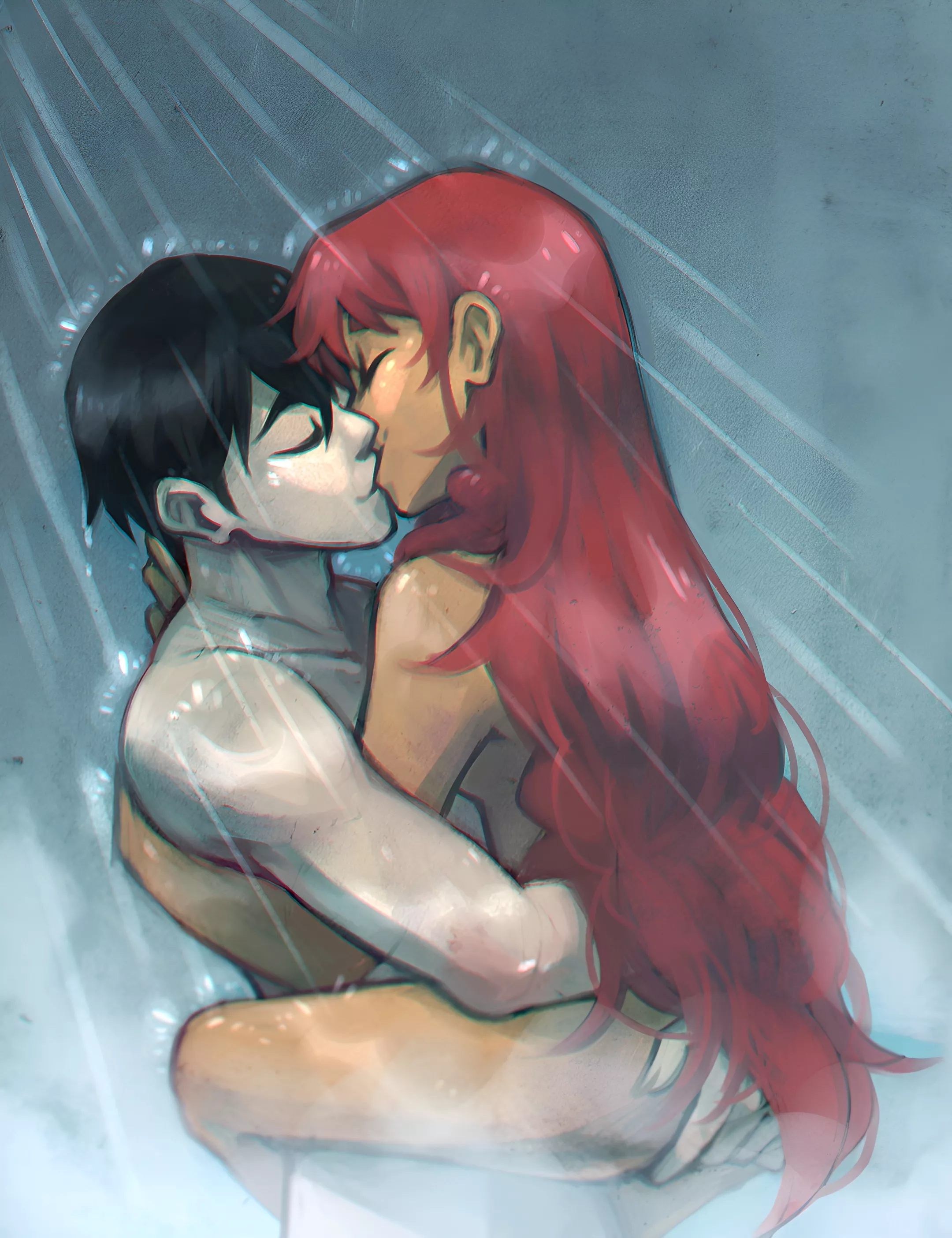 Robin/Dick Grayson and Starfire. [Dar Draws]