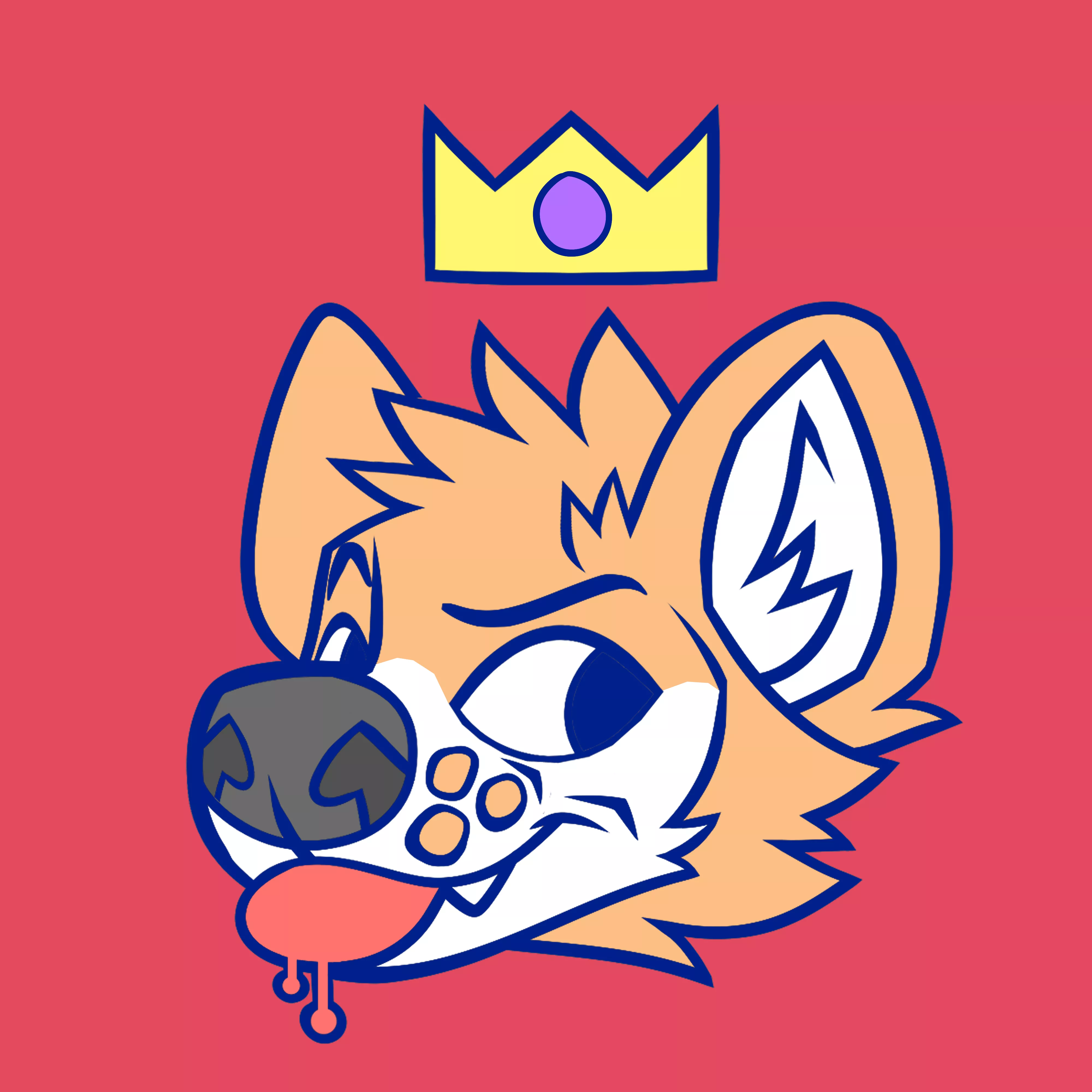 Royal corgi (Art by @LakkiTheFox)