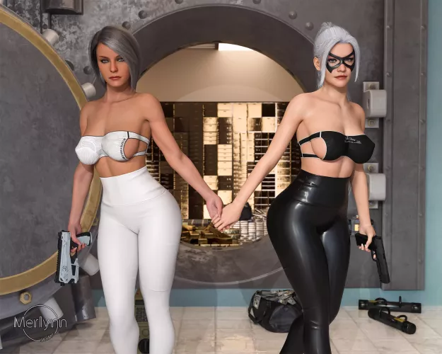 Silver Sable & Black Cat Bank Heist (MerlynnStudios) [Marvel]