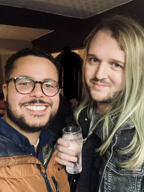 Sober karaoke is an acquired taste, but got a picture with one of my favourite gays (left)