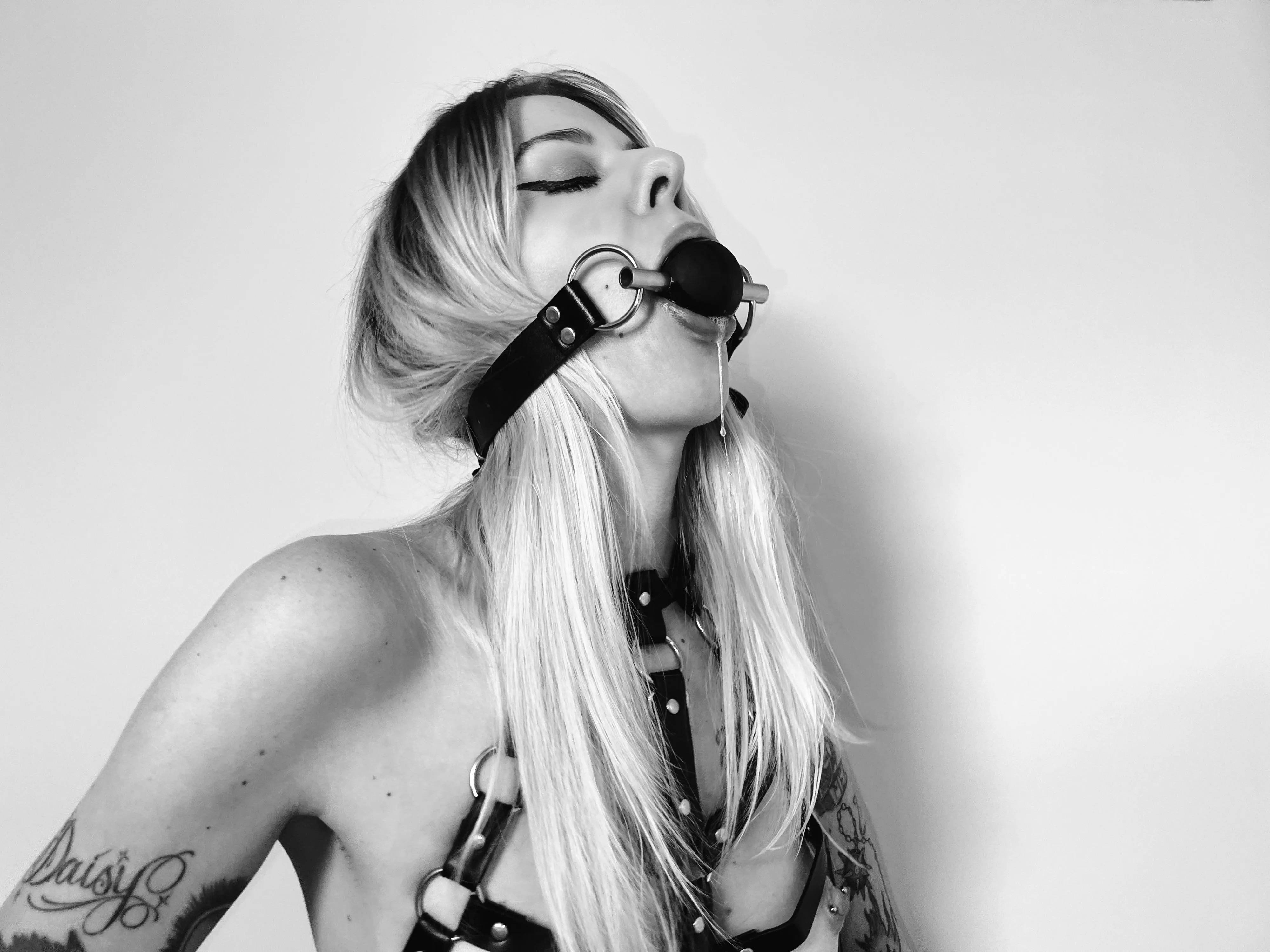 Tied, gagged, and drooling everywhere