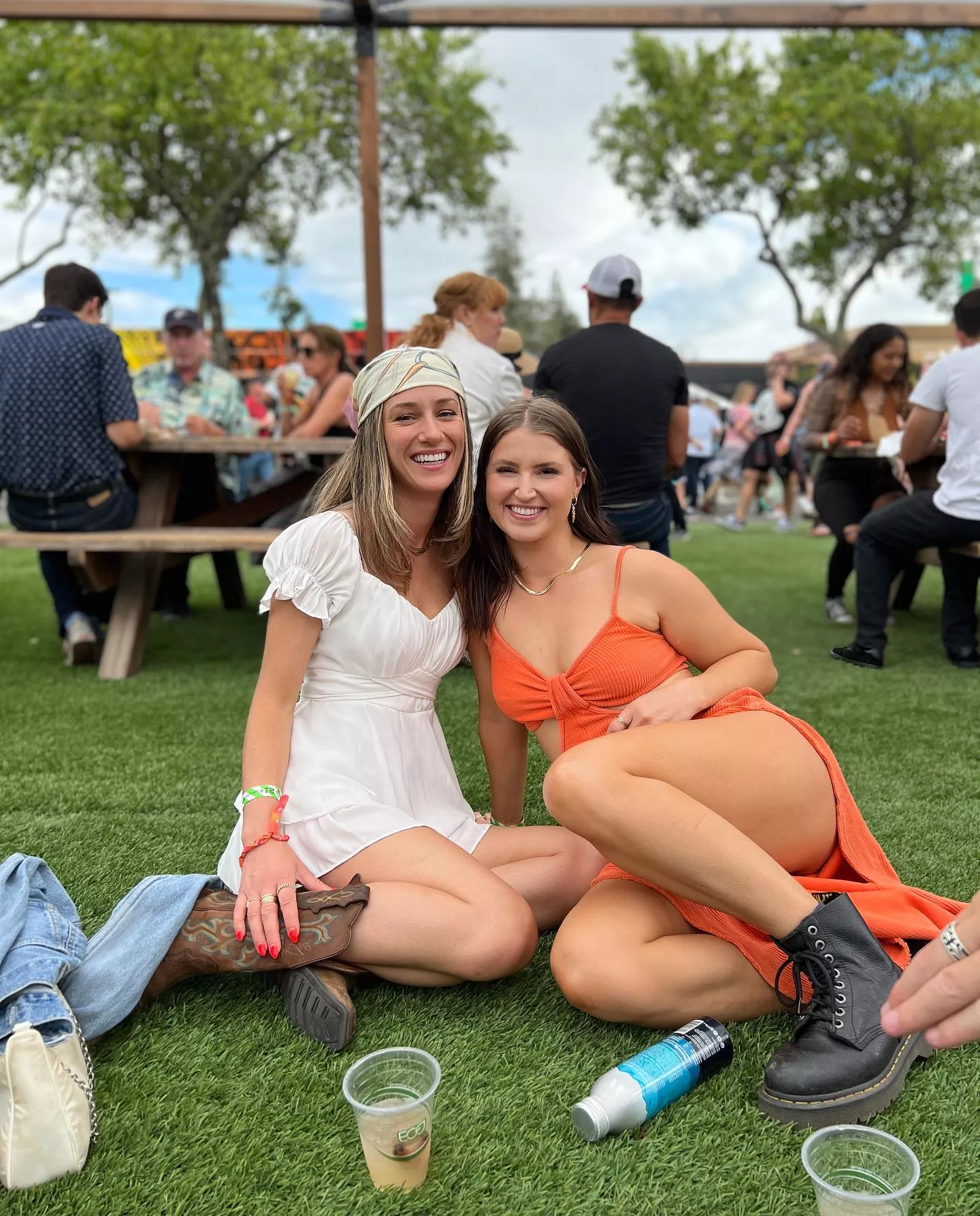 White vs Orange Outfits