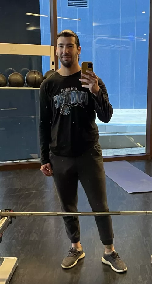 You saying hey at the gym?