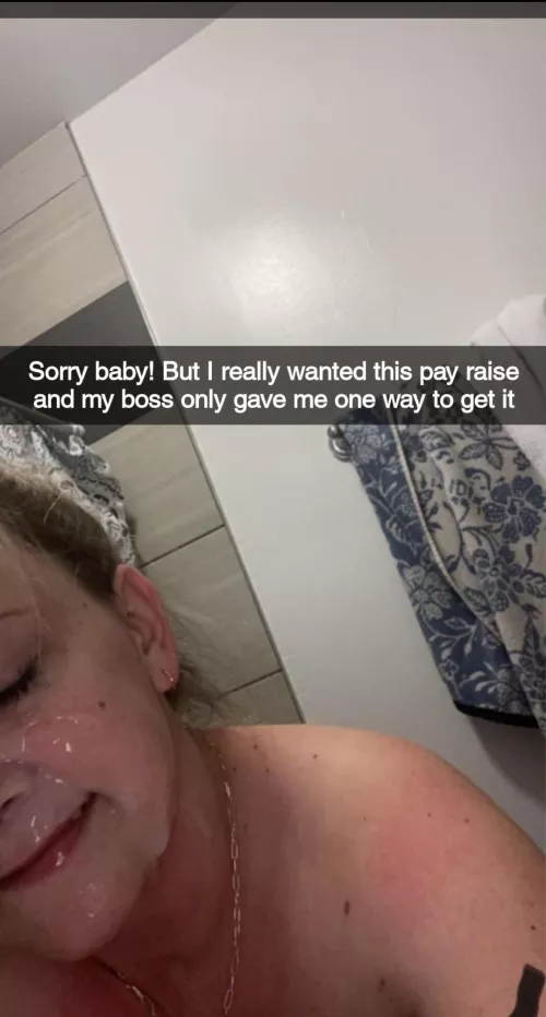 Young wife takes her boss to the face